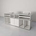 Orion Custom White Office Reception Desk with LED（3）- M2 Retail