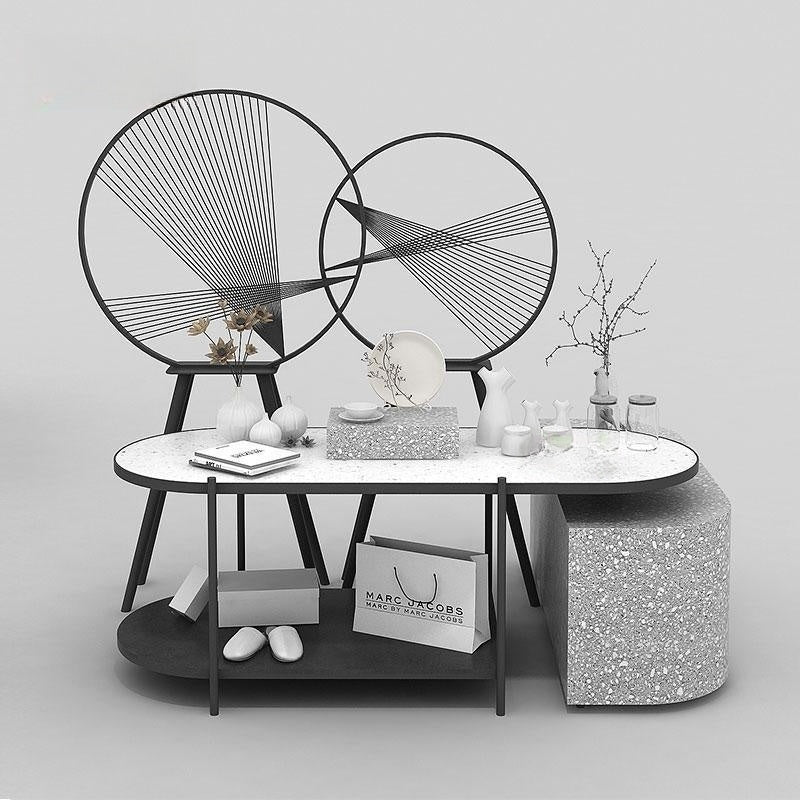 Retail Store Shop Display Window Uneven Group Promotion Table Gondola ...
