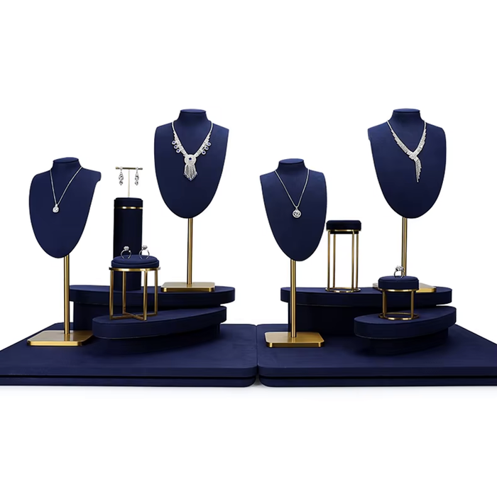 SETS - Royal Blue Jewelry and Watch Display Stand - Ultra-Fiber Showcase Props