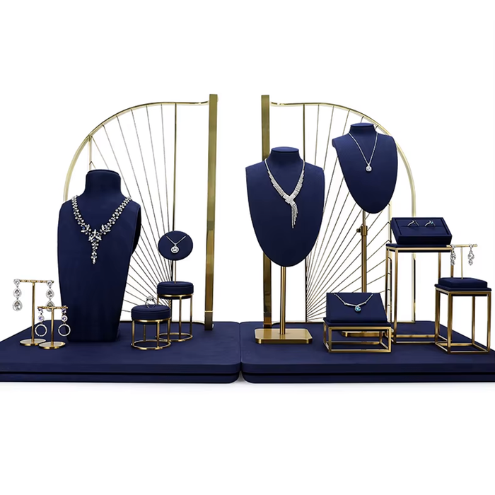 SETS - Royal Blue Jewelry and Watch Display Stand - Ultra-Fiber Showcase Props