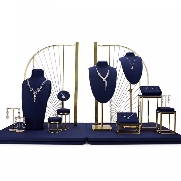 SINGLE - Royal Blue Jewelry and Watch Display Stand - Ultra-Fiber Showcase Props