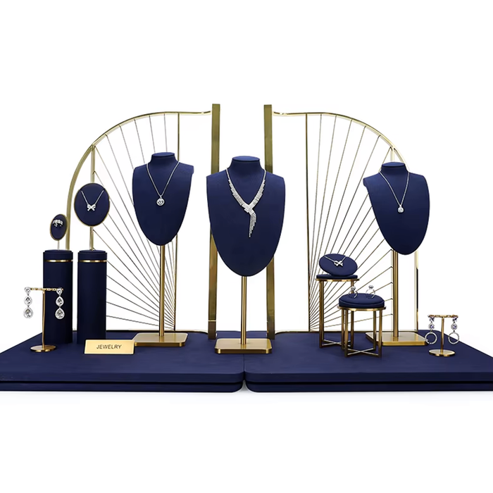 SETS - Royal Blue Jewelry and Watch Display Stand - Ultra-Fiber Showcase Props