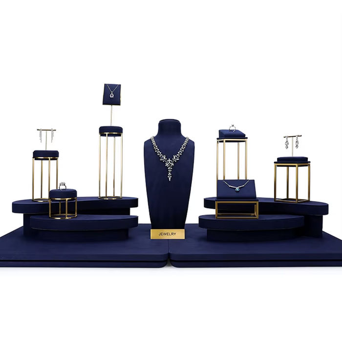 SINGLE - Royal Blue Jewelry and Watch Display Stand - Ultra-Fiber Showcase Props