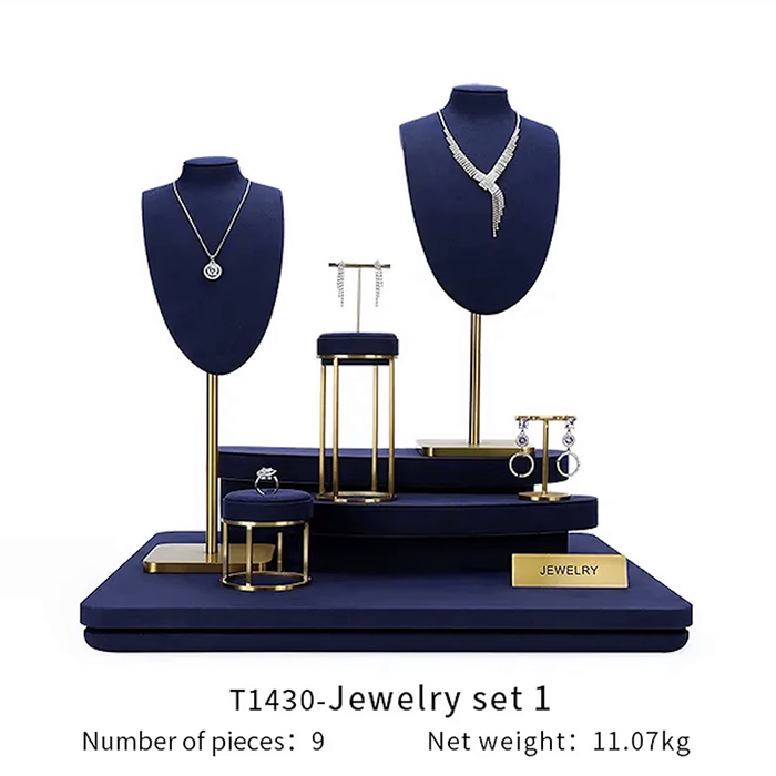 SETS - Royal Blue Jewelry and Watch Display Stand - Ultra-Fiber Showcase Props