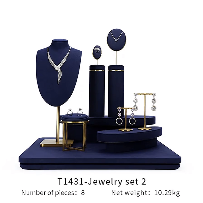 SETS - Royal Blue Jewelry and Watch Display Stand - Ultra-Fiber Showcase Props