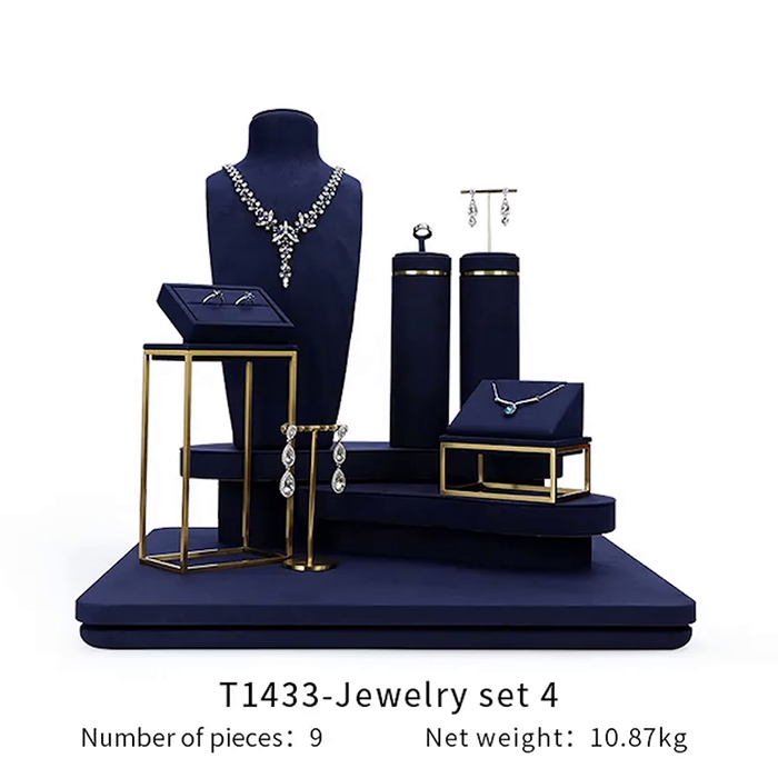 SETS - Royal Blue Jewelry and Watch Display Stand - Ultra-Fiber Showcase Props