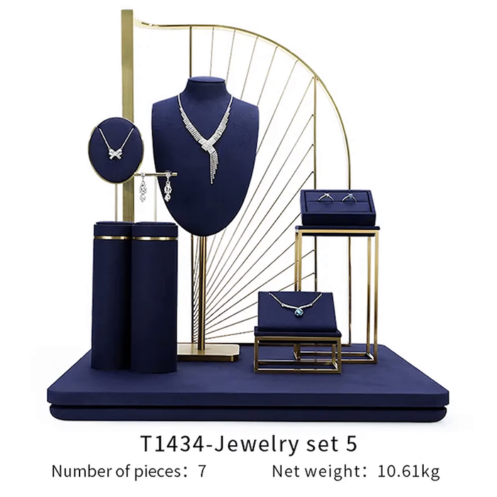 SETS - Royal Blue Jewelry and Watch Display Stand - Ultra-Fiber Showcase Props