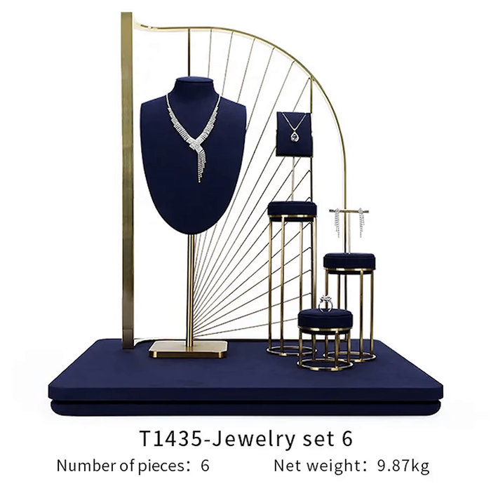 SETS - Royal Blue Jewelry and Watch Display Stand - Ultra-Fiber Showcase Props