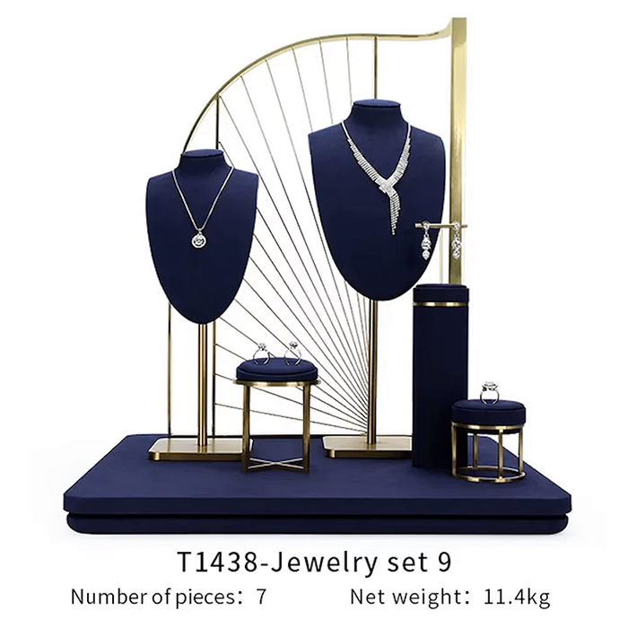 SETS - Royal Blue Jewelry and Watch Display Stand - Ultra-Fiber Showcase Props