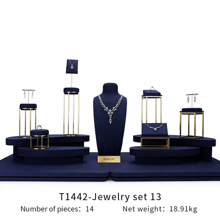 SETS - Royal Blue Jewelry and Watch Display Stand - Ultra-Fiber Showcase Props