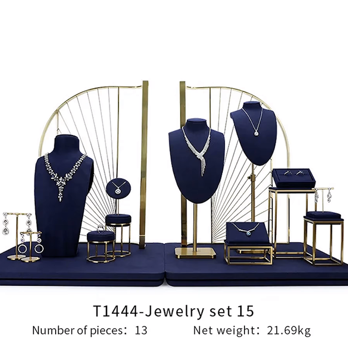 SETS - Royal Blue Jewelry and Watch Display Stand - Ultra-Fiber Showcase Props