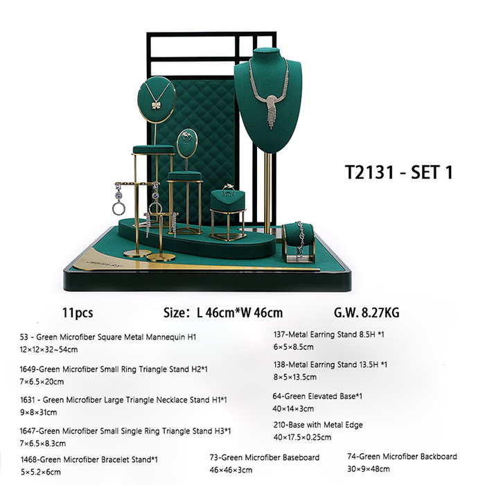 Luxury Jewelry Display Stand Set for Necklaces, Rings, and Bracelets - High-End Jewelry Display Props