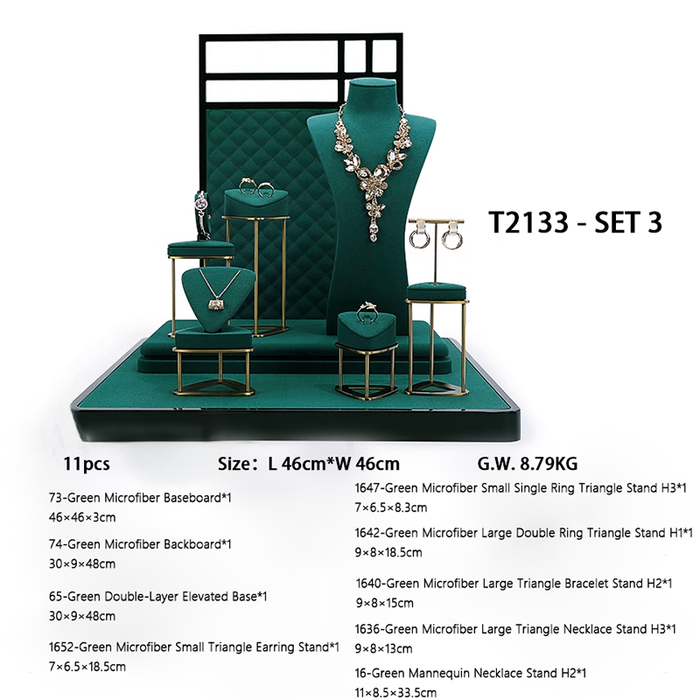 Luxury Jewelry Display Stand Set for Necklaces, Rings, and Bracelets - High-End Jewelry Display Props