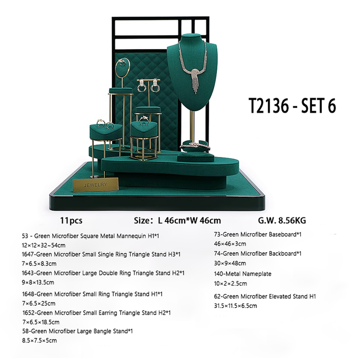 Luxury Jewelry Display Stand Set for Necklaces, Rings, and Bracelets - High-End Jewelry Display Props