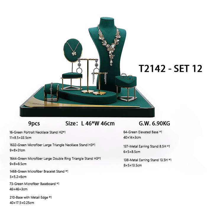 Luxury Jewelry Display Stand Set for Necklaces, Rings, and Bracelets - High-End Jewelry Display Props