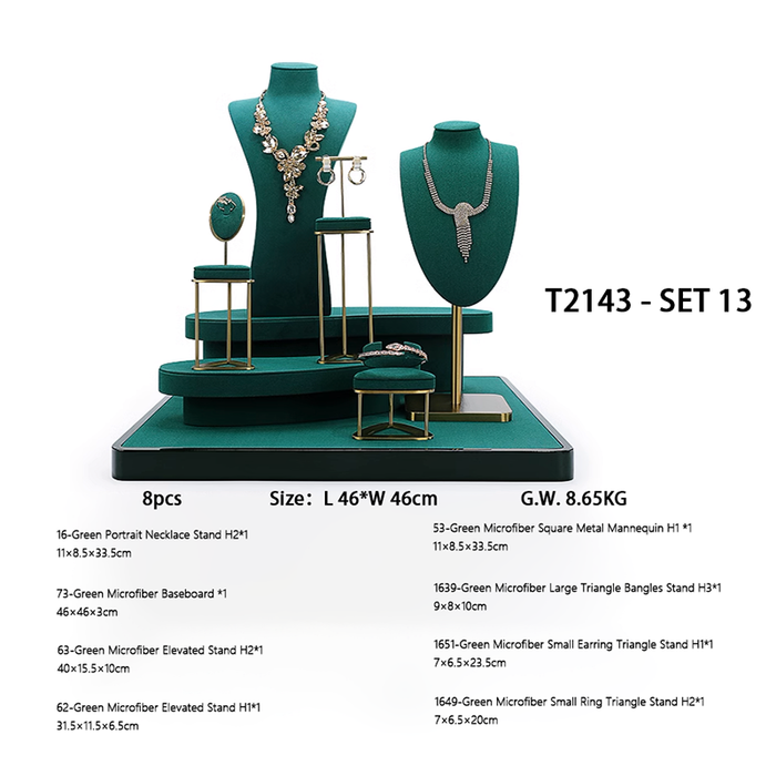 Luxury Jewelry Display Stand Set for Necklaces, Rings, and Bracelets - High-End Jewelry Display Props