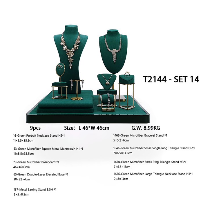 Luxury Jewelry Display Stand Set for Necklaces, Rings, and Bracelets - High-End Jewelry Display Props