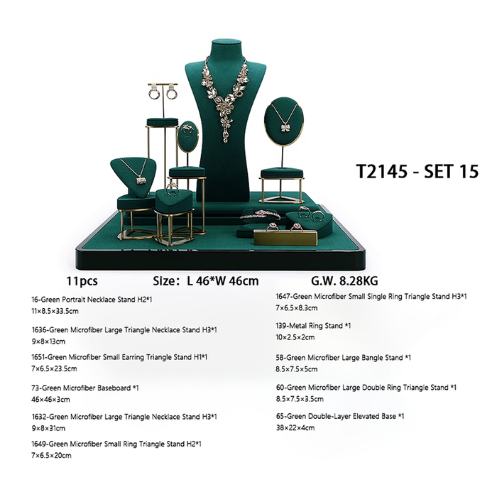 Luxury Jewelry Display Stand Set for Necklaces, Rings, and Bracelets - High-End Jewelry Display Props