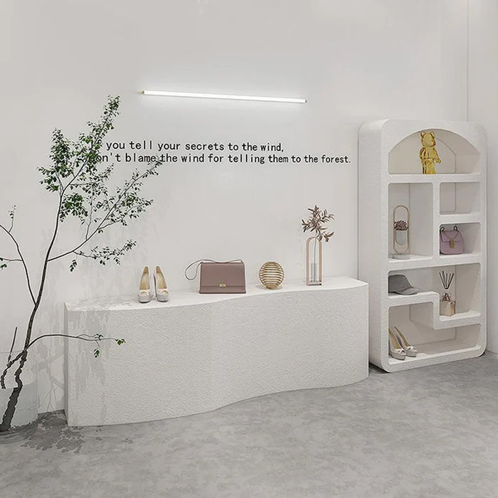 Wabi Sabi Design White Display Cabinets by Diatom Mud for Fashion Retail Store