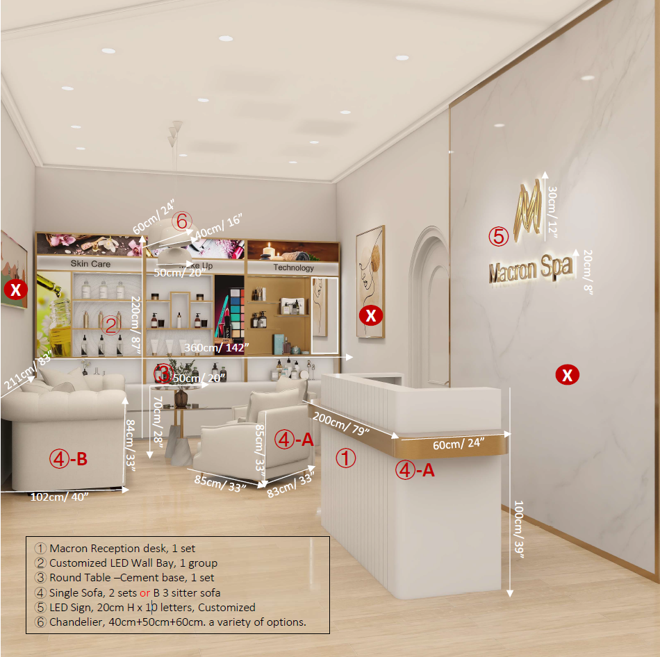Australia Spa/ Salon/ Beauty Clinic Retail Store Reception Solution