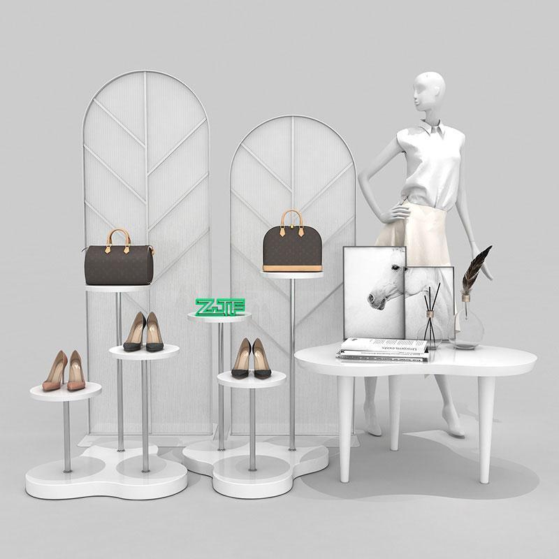 in Retail Window Display Stands White Painting Stainless
