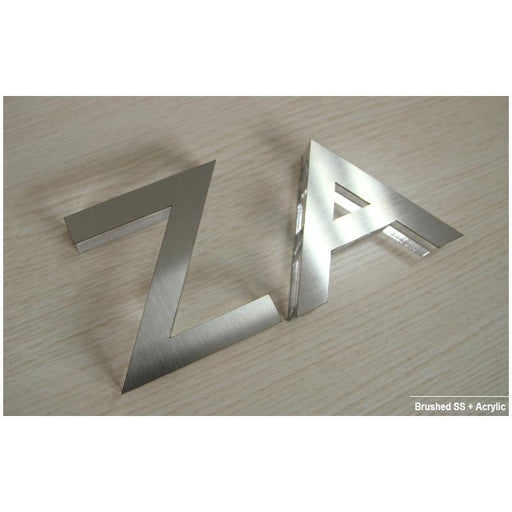 3D Acrylic Letters with Stainless Steel for Reception Wall - M2 Retail