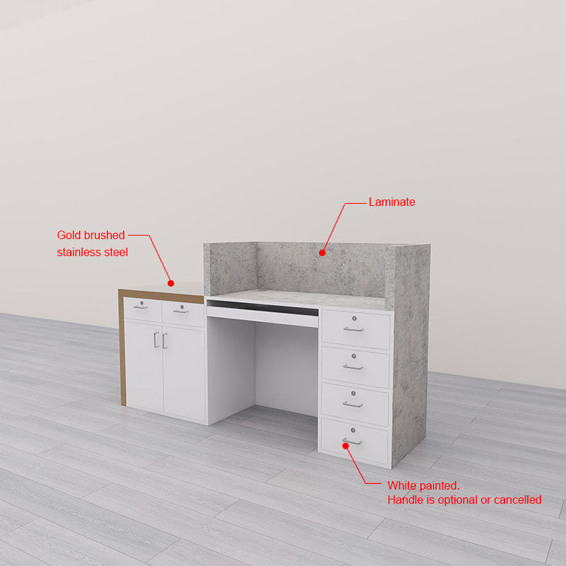 Hyperion Custom Concrete Reception Desk