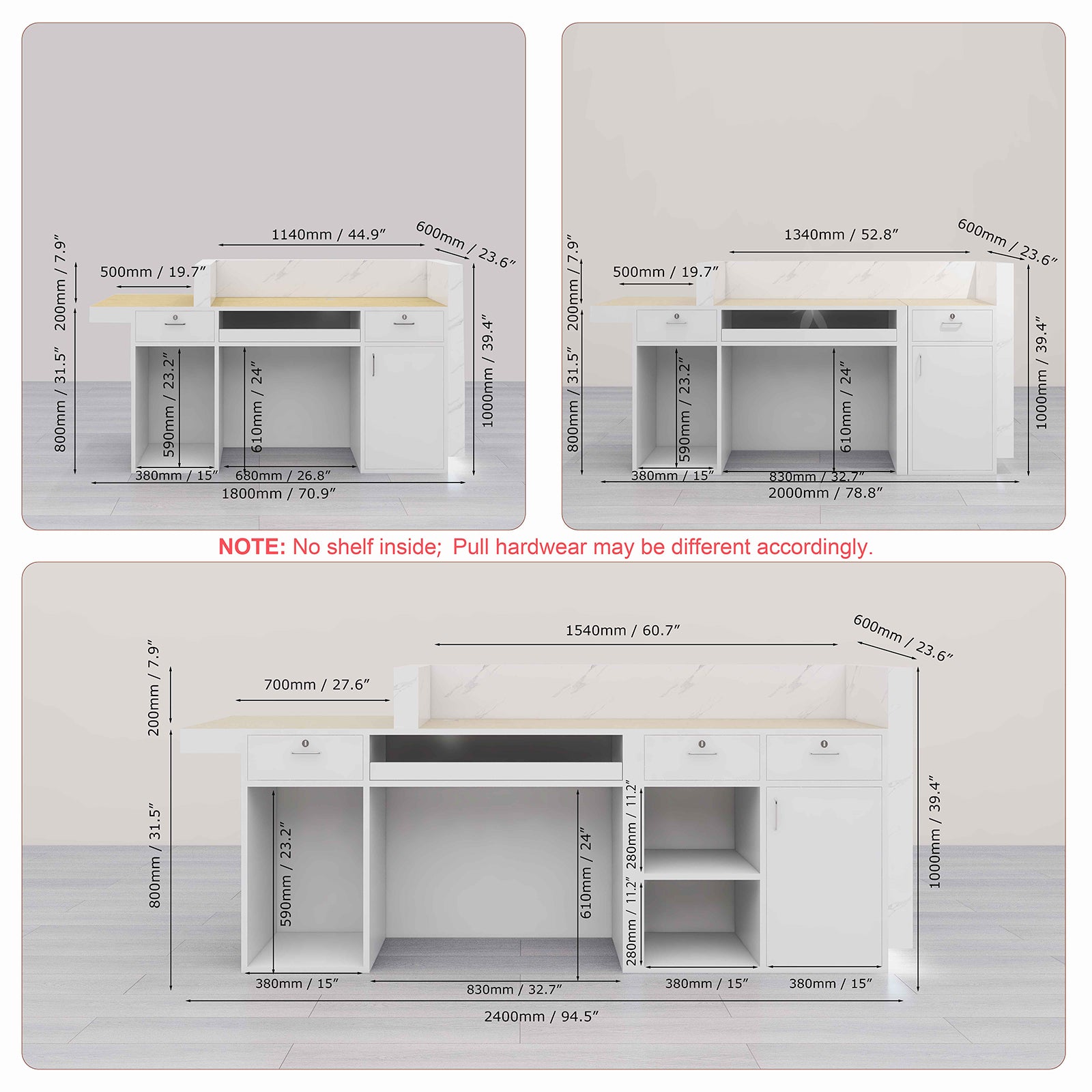 Eos Large Reception Desk