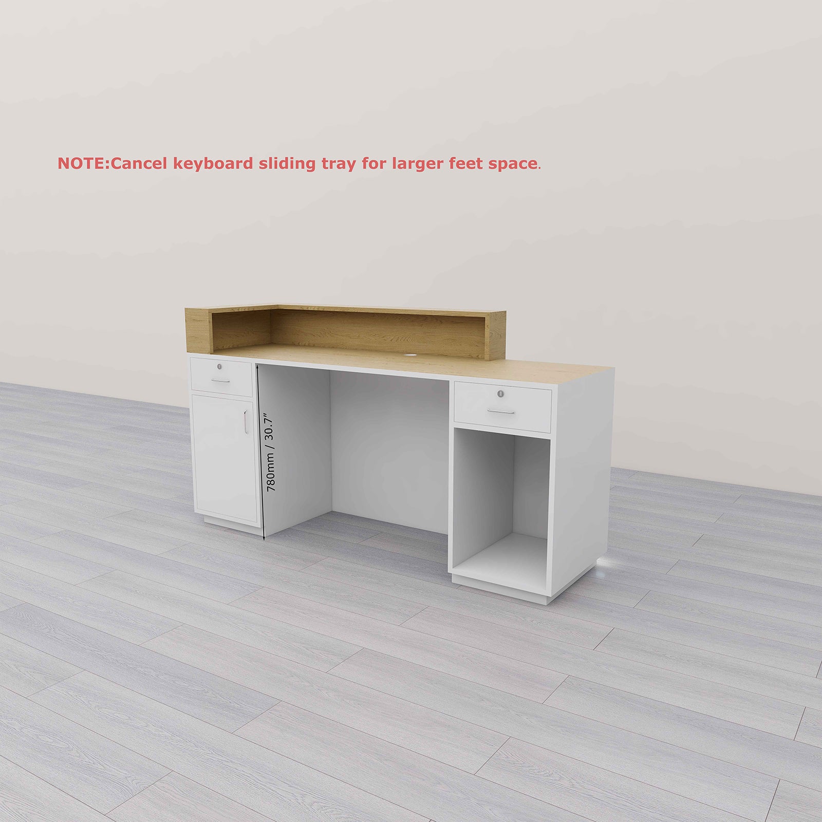 Aine Pencil Reception Desk