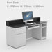 Black Salon Reception Desk Geometric Recetion Counter L Shaped Group for Store Cash Table Counter - M2 Retail