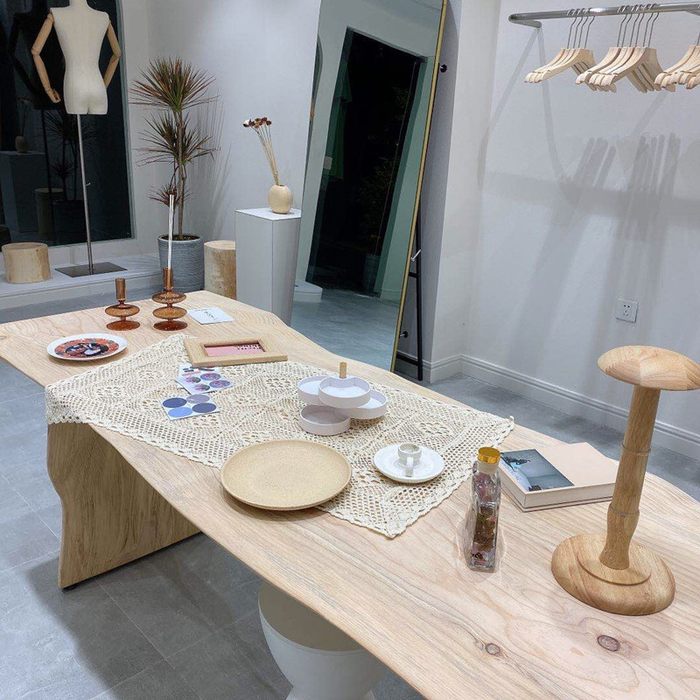 Solid Wood Fully Display Table for Boutique Retail Store - M2 Retail