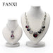 FANXI Creamy White Creative Heart Shape Neck Bust Jewelry Display Rack for Necklace or Pendant Chain Showcase Expositor - M2 Retail