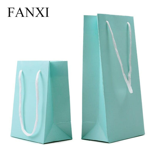 FANXI Free Shipping 10 pcs/lot Leatherette Paper Jewellery Bag for Jewelry and Gift Shop Party Favors Paper Pakaging Bags - M2 Retail