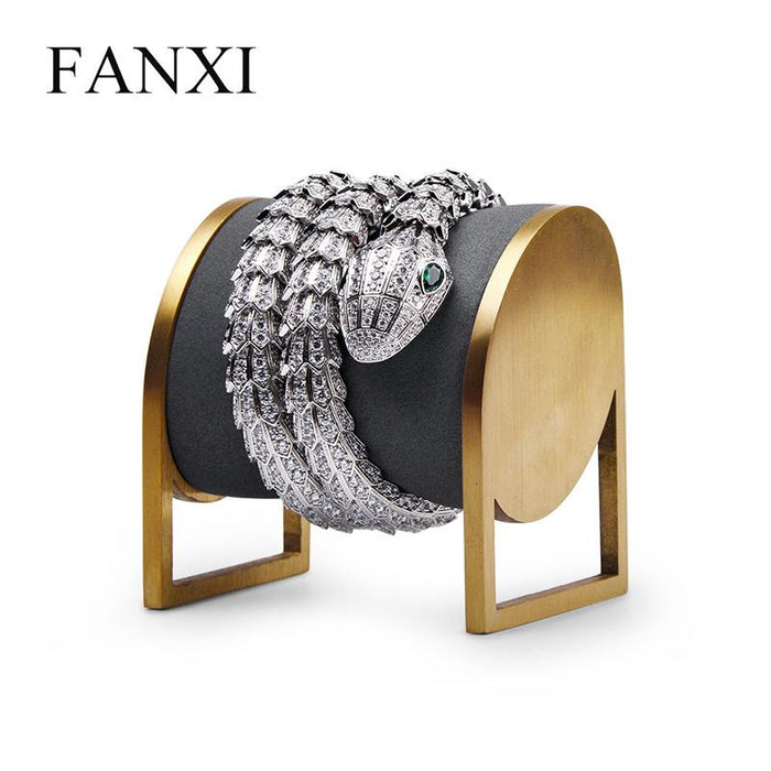 Fanxi Watch Display Stand Metal Jewelry Display Holder Bracelet Display Props with Microfiber Pillow for Jewelry Showcase - M2 Retail
