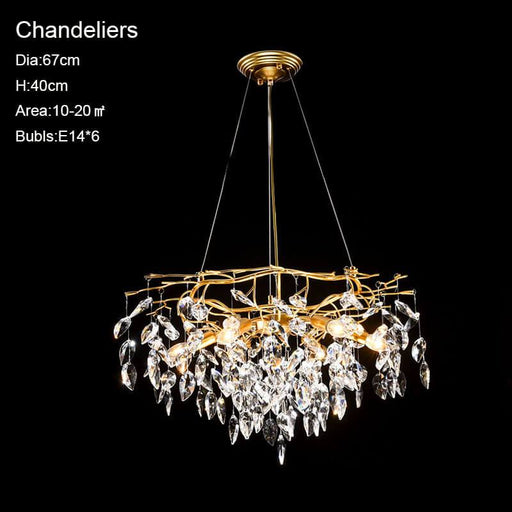 French style light luxury creative crystal chandelier for living room - M2 Retail