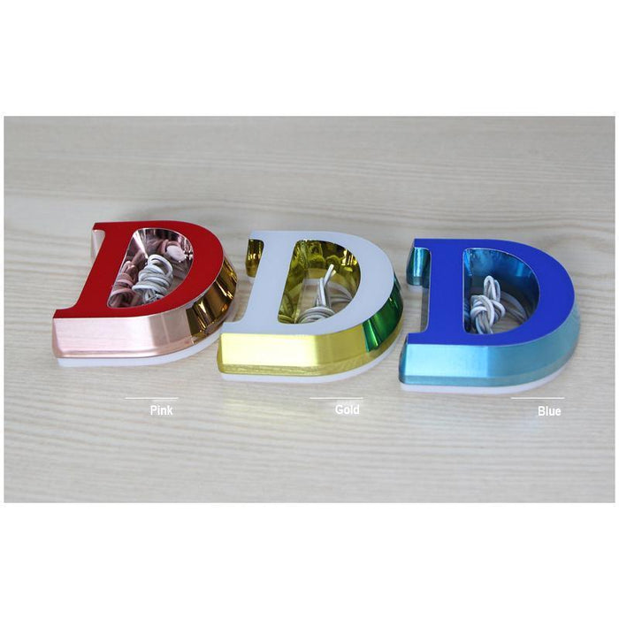 Front/ Halo Lit mini Acrylic Letter for Reception Wall Desktop Display 10cm H - M2 Retail