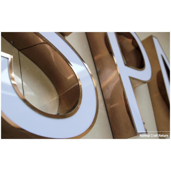 Front Lit Acrylic Shop Front Sign Stainless Steel Channel Letter Bespoke Made - M2 Retail