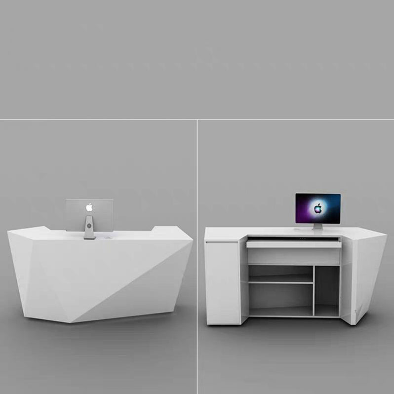 Mawu White Reception Desk of High Quality M2 Retail