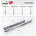 German hettich silent rebound smooth bottom rail three section drawer rail slideway heavy - M2 Retail