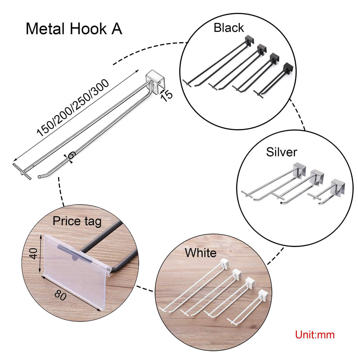 Hooks for Phone Store Slat Wall — M2 Retail