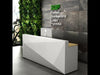 Geometric Reception Desk White Wooden Reception Desk Creative Design White Glossy Painting