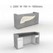 Illuminated INS Reception Desk Modern Design in Marble Laminated Office Reception Desk - M2 Retail