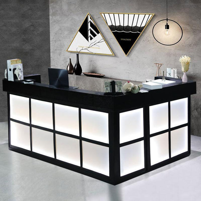 Industrial Style Small Reception Desk for Clothing Store Barber Shop - M2 Retail