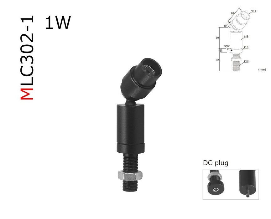 MLC302 spectrum miniature 1W/2W/3W LED spotlight+ Driver Plug & Play KIT DC12V - M2 Retail