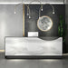 Modern Black Reception Desk  Marble Laminated Front Desk Eco-friend Panel Made - M2 Retail