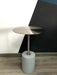 Modern Gold/ Silver Stainless Steel Small Desk Minimalist Side Table with Cement - M2 Retail