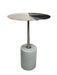 Modern Gold/ Silver Stainless Steel Small Desk Minimalist Side Table with Cement - M2 Retail
