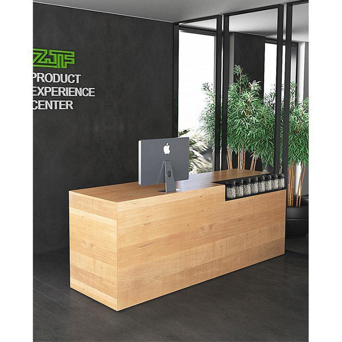 Modern Nature Wooden Modern Reception Counter for Beauty Retail Store - M2 Retail