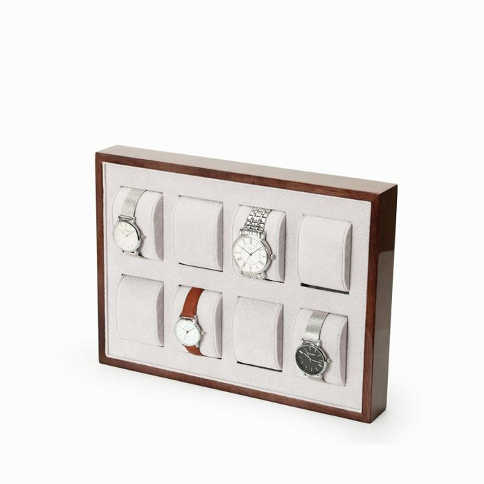 Original wood grain with grey flannel watch display plate - M2 Retail