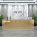 Silver or Gold Stainless Steel Reception Desk with LED Signage - M2 Retail